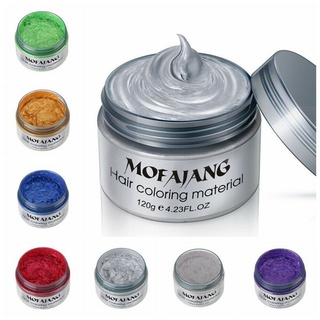 Mofajang DIY Color De Pelo Cera Tinte De Barro Crema Modelado Temporal 7 Colores