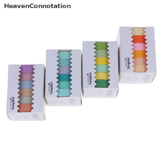 [HeavenConnotation] 6 unids/pack Basic Color sólido cinta adhesiva cinta adhesiva etiqueta etiqueta cinta adhesiva