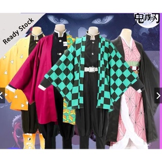Demon slayer ropa circundante Anime dos dimensionales Haori verano oscuro patrón abrigo estilo y viento capa ropa