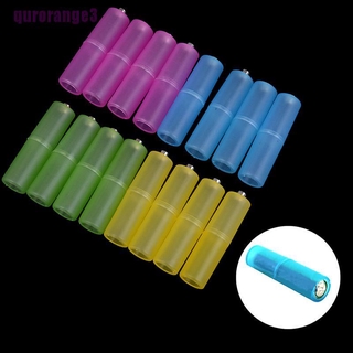[quro] 4pcs AAA to AA size cell battery converter adapter batteries holder plastic case lmo