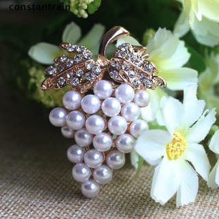 [cons] broches de uva chapado en oro rosa perla broche de diamantes de imitación flor bufanda hebilla pin mx131-3
