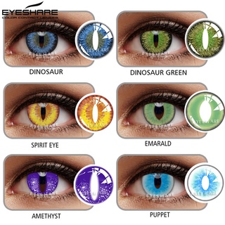EYESHARE Cosplay Lenses Eye Makeup Color Contact Lenses for Eye Cat Dinosaur Halloween Lenses
