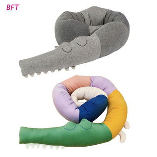 BFT 200cm cama de bebé parachoques de dibujos animados cocodrilo peluche Animal muñeca cuna Protector almohada infantil accesorios sofá coche cojín