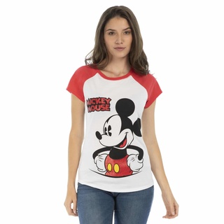 Playera Mickey Mouse Bicolor Para Mujer