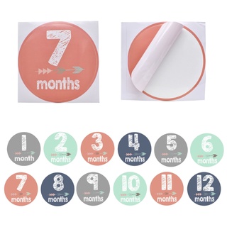 sunb nuevo bebé mujeres embarazadas mensual fotografía pegatinas mes 1-12 milestone pegatina (8)
