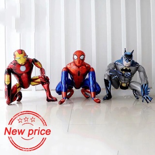 High Quality Big 3D Foil Spiderman Balloon Iron Man Cartoon Happy Toy Batman Children's Air W6P2