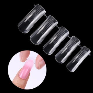 20/100 piezas de arte de uñas de construcción rápida de polietileno de Gel de extensión de dedo UV constructor consejos Clip DIY herramientas de manicura
