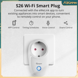 Sonoff S26 Wifi Smart Socket Schakelaa Plug App/Vocie Afstandsbediening Stopcontact timing Werkt Met Alexa abloom (9)