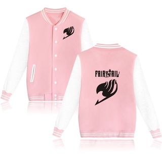 Xxs Fairy Tail Cartoon Hoodie Jacket Hoodies Anime Coats Pink Baseball Jacket Men Streewears