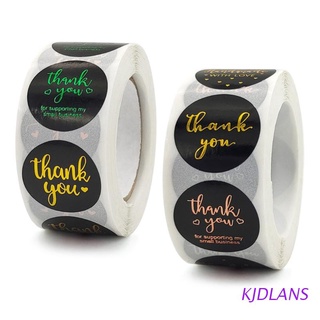 kjdlans 500 unids/rollo sellos de correo caliente estampado forma redonda pegatinas de negocios