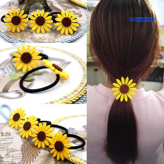 WIN™ 5Pcs Sunflower Elastic Hair Ties Bands Ponytail Holders Girls Women