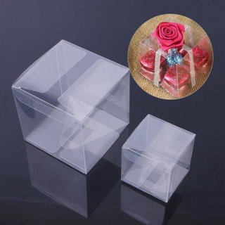 Cuadrado Pvc transparente regalo cubo cajas caramelo boda fiesta decoración transparente G9L4 (6)