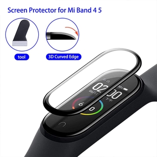 Protector de pantalla 3D para Xiaomi Mi band 4 5 6 correa de película Mi band Smart Watch Miband Full Soft vidrio Protector xiomi miband4 película (1)
