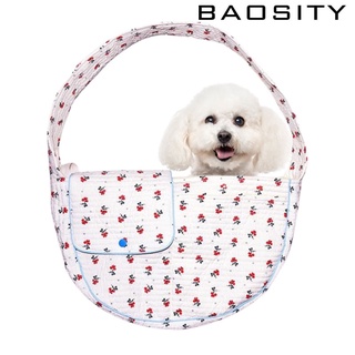 [BAOSITY*] Bolso de viaje portátil para mascotas, bolso bandolera para perro, viaje, transporte al aire libre, color blanco