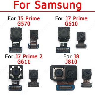 original cámara delantera trasera para samsung galaxy j5 j7 prime 2 j8 j810 g570 g610 g611 frontal selfie frente a la parte trasera flex módulo de cámara