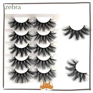 ZEBRA SKONHED 5 pares Beauty Fashion Eye Makeup Tools Little Dramatic Reusable Eyelashes 3D Faux Mink Eyelashes