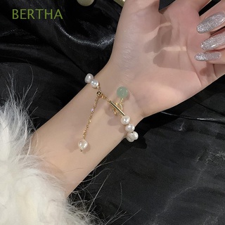 BERTHA Moda Brazaletes de cristal coreano Colgante Pulseras de perlas Joyería de moda Nuevo Temperamento Mujer Sencillo Diamante de imitación Piedra natural/Multicolor