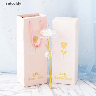 [retc] regalo del día de san valentín 24k lámina de oro rosa dura para siempre amor decoración de boda rosa m2