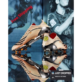 Kasut Bola Sepak Adidas MESSI NEMEZIZ El Retorno X 21 Speedflow botas de fútbol PREDATOR FREAK FG zapatos de los hombres sin encaje de fútbol Cleats