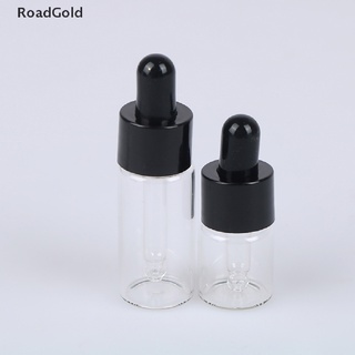 Roadgold 5Pcs 5-20ML tubos transparentes gotero vidrio aromaterapia líquido para esencial RG BELLE