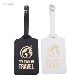 meyou1 es hora de viajar cuero pu etiquetas de equipaje protección privacidad bolsa de viaje etiquetas maleta