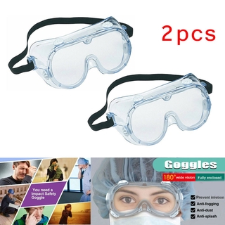 Goggles Glasses Protective Anti Chemical Splash Drool-proof Anti-dust Anti-droplets PC Adult 2PCS Clear Safety (1)