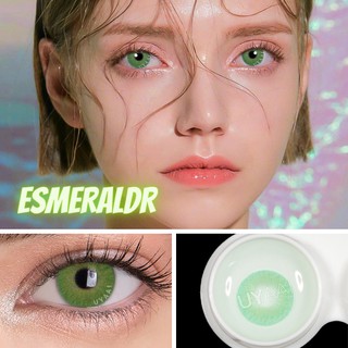 2 lentes de contacto anuales, lentes de contacto de colores, hermosas pupilas, lentes de contacto naturales para ojos, Color anual, lentes de contacto cosméticos ESMERALDR