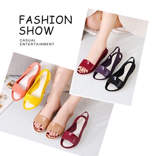 💖Listo STOCK💖Coreano de la moda plana sandalias para las mujeres al aire libre sandalia de playa zapatillas Casual zapatos de las mujeres