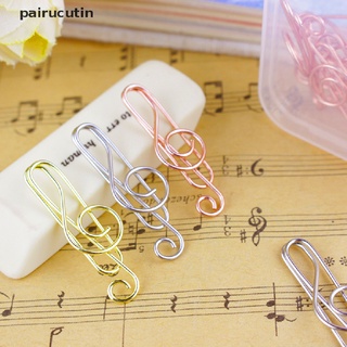 [pairucutin] 20 mini clips de papel decorados con decoración en forma de hoja de música.
