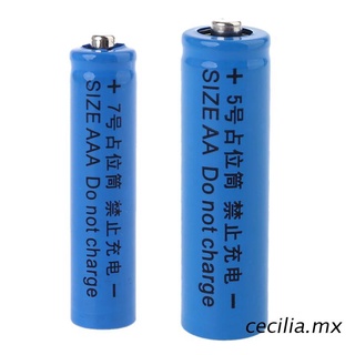 cecilia universal no power 14500 lr6 aa aaa lr03 10440 tamaño maniquí batería falsa shell marcador de posición cilindro conductor