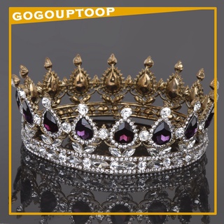 [gogoup] diadema de princesa con diamantes de imitación para boda/fiesta tocado, corona