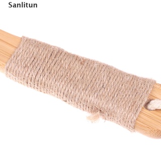sanlitun - cepillo de cuerpo seco con mango de bambú largo, cepillo de cerdas naturales (3)