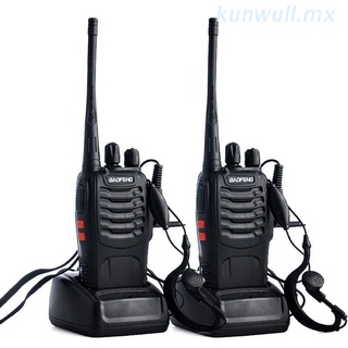 UNW 2 unids/lote Baofeng BF-888s Walkie talkie UHF Radio de dos vías Baofeng 888s UHF 400-470MHz 16CH transceptor portátil con auricular