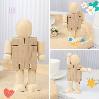 Lil figura Articulado De madera pequeña Articulado De madera Para decoración De escritorio/hombre pequeño
