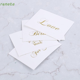 RENATA Mini Greeting Cards Gold Embossed Message Cards Invitation Letter Wedding Party Happy Birthday DIY Valentine Envelope Thank You Card Gift Cards