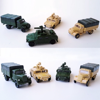 1:72 4D montar modelo Hummer misiles Opel Lightning camión WW2 vehículo simulación coche juguete regalo (9)