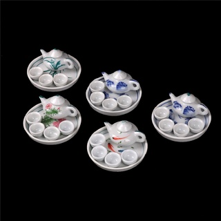 [jem] kid pretender juego miniatura de comedor vajilla de porcelana juego de té plato taza de juguete eui (9)