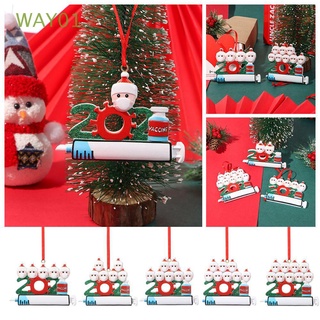 WAY01 Resin Xmas Hanging Family DIY Christmas Tree Decor Personalized Quarantine Door Pendant Home Decor Party Supplies Xmas Ornament
