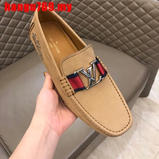 ✨ High quality ✨xianwanli.my Genuine Leather Original LV Louis Vuitton Loafers Men shoes LV Leather shoes Fashion Casual shoes