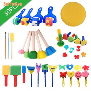 Baipeston (~) 30 pzs Kit de pinceles de esponja para pintura/Mini Kit de pintura para niños