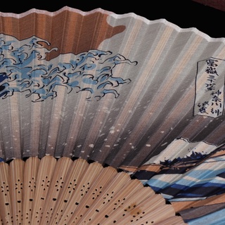 doris* - abanicos plegables de seda de bambú de mano, diseño de onda vintage, regalos para niñas y mujeres (3)