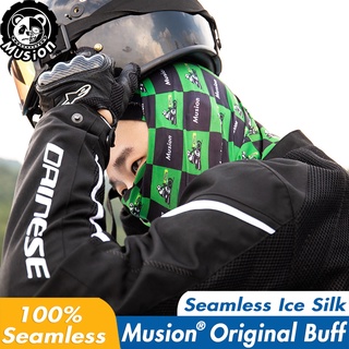 Musion - exclusivo UPF 50+ sin costuras de seda de hielo Buff Bandana con nueva técnica de tejido sin curling para ciclismo al aire libre deporte motocicleta