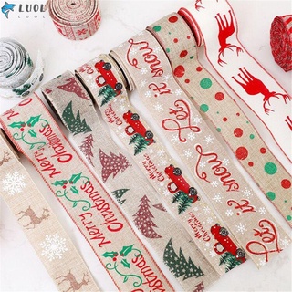 Luolulu listón De lino Para decoración De árbol De navidad/boquillas De nieve/boda/diy