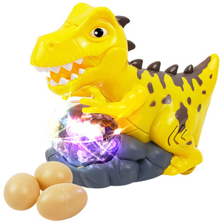 Dupoy _LED Walking dinosaurio sonido automático poner huevos para niños juguetes eléctricos (1)