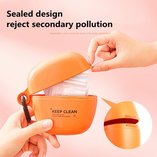 Máscara Caja De Almacenamiento Con Tapa Y Gancho De Gran Capacidad Portátil A Prueba De Polvo Caso De Plástico