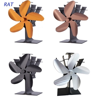 RAT 5 cuchillas alimentado por calor estufa chimenea ventilador registro quemador de madera Ecofan silencioso hogar eficiente distribución de calor
