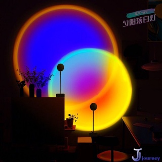 Sunset Projection Lamp Rainbow USB Led Table Decor Atmosphere Light journey