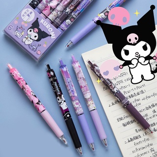 negro kuromi de dibujos animados lindo touch pluma en japonés y coreano chica gel pluma estudiante escritura (3)