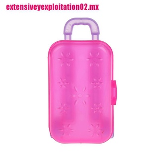 [extensiveyexploitation02.mx]caja de equipaje Miniature clear maleta de viaje para decoración de casa de muñecas