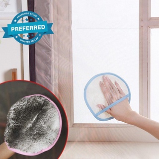 Guantes de limpieza de ventanas para quitar polvo cepillo limpiador de tela almohadilla de malla cortina de pantalla Duster para V1G9